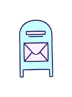 Posta kutusunun sevimli çizgi filminin hareketli animasyonunu oynat