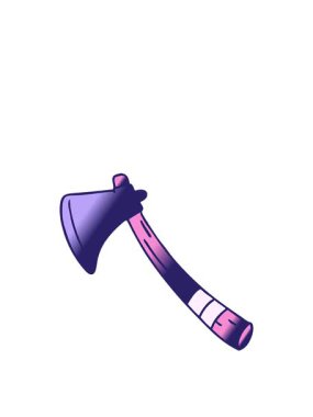 Bir bahçe baltasının çizgi film karalaması çizilmiş el hareketinin animasyonu