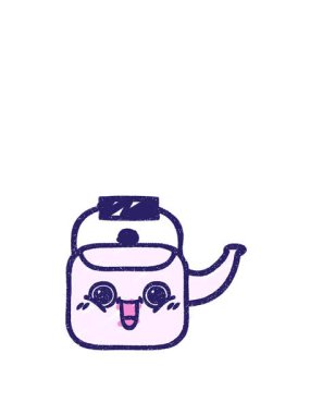 Bir Kettle Tebeşiri Çizimi Canlandırması