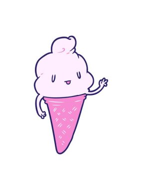 Dondurma çiziminin ışık efekti animasyonu