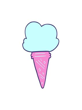 Yüzü olan dondurmanın hareketli animasyonu