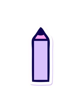 Sevimli bir mavi kalem çizgi filminin neon ışık efektinin canlandırması