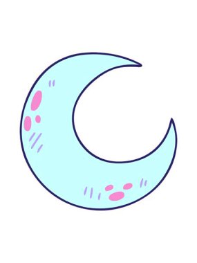 Garip karikatür hilal ayının animasyonunu durdurup duraklat