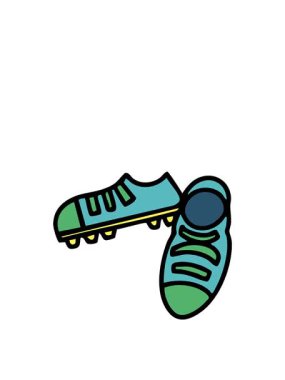 Brezilya tarzı futbol botlarının hareketli animasyonları.