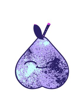 Yeşil armudun retro grunge desen çizgi filminin animasyonunu çalıştır.