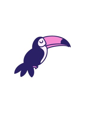 Brezilya Tukan kültür hayvan ikonu çiziminin bölünme etkisi