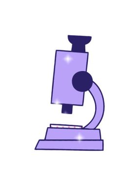 Bir bilim mikroskobunun çizgi roman tarzı animasyonunun simli etkisi