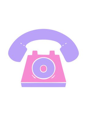 eski bir telefon ikonunun düz sembolünün hareketli animasyonu