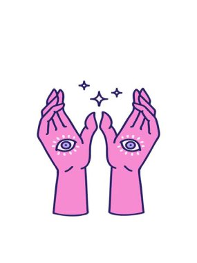 Mistik el tasarımının hareketli animasyonu