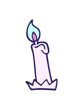 el çizimi çizgi film doğum günü mumunun hareketli animasyonu