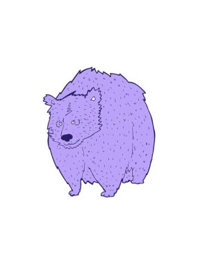 Dev ayı çizgi filminin hareketli animasyonu