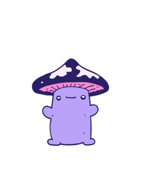 Yanıp sönen radyal çizgiler karikatür mantar çiziminin animasyonu