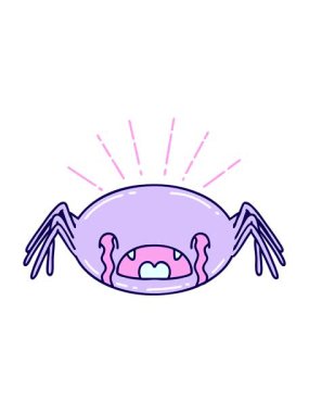 Geleneksel dövme stili ağlayan örümceğin canlandırmasının neon ışık efekti