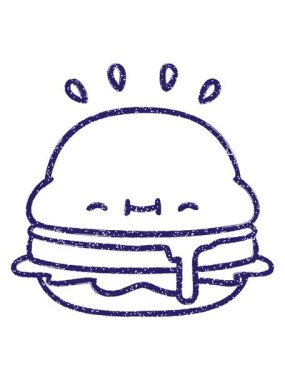 Tatlı Burger Kömür Çiziminin Canlandırmasını Salla ve Durdur