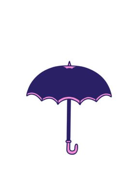 Dövmenin hareketli animasyonu geleneksel bir şemsiye stilinde