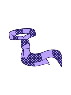 Cartoon doodle ofis kravatının dönen hareket animasyonu