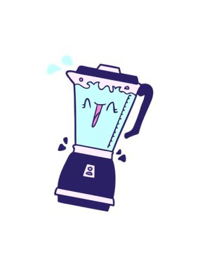 karikatür yemek işlemcisinin animasyonunu bob ve duraklat