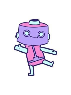 Robot çiziminin titrek hareketli animasyonu