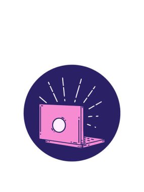 Dövme stili bir dizüstü bilgisayarın canlandırmasını yükle ve yüzdür