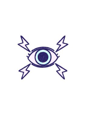 Okült Göz Tebeşiri Çiziminin yıldız patlaması etkisi animasyonu