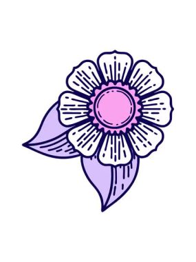 Neon ışığı bir çiçeğin ikonik dövmesinin canlandırması