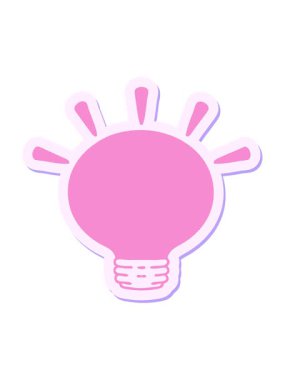 Parlayan ampul çıkartmasının hareketli animasyonu