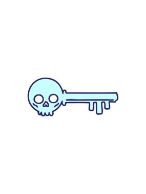 Ürkütücü bir iskelet anahtarın çizgi filminin bölünme etkisi