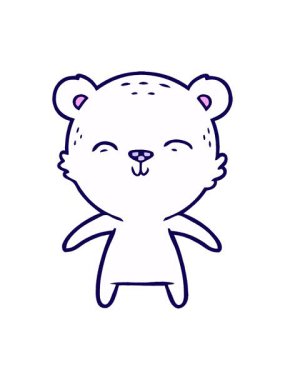 Kutup ayısı çizgi filminin neon ışık efektleri