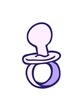 Karikatür karikatür bebek emziğinin hareketli animasyonu