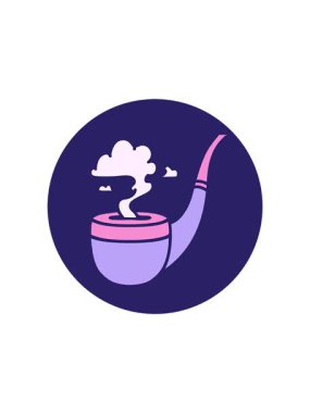 Sigara içenlerin karikatür elementinin radyoaktif parlayan animasyonu