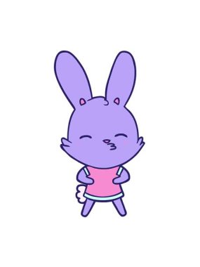 Meraklı tavşan çizgi filminin hareketli animasyonu