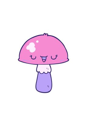 Yanıp sönen radyal çizgiler karikatür mantarının animasyonu