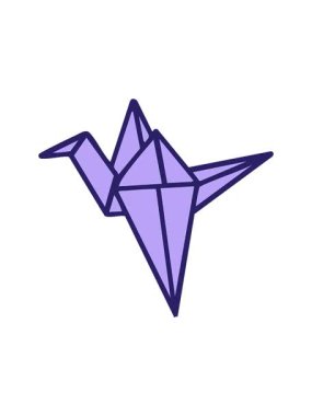 Japon yapımı katlanmış kanatlı bir vincin dönen hareketi.