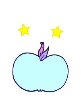 dönen yıldızlar çizgi film animasyonu karalama sulu elma