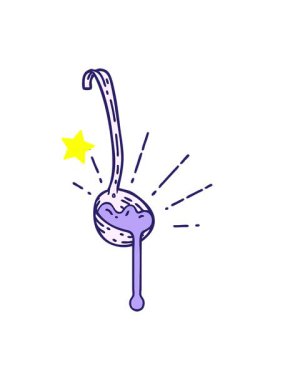 Parıldayan yıldızlar geleneksel bir et sosu dövme kepçesinin canlandırmasını etkiler.