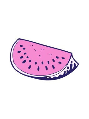 Karpuz diliminin titreşimli animasyonu