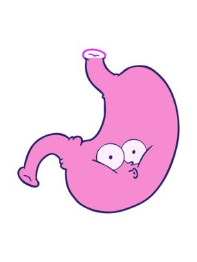 Karikatür şişmiş midenin animasyonunu güçlendir