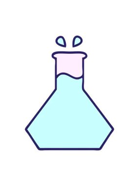 Bir bilim deneyi tasarımının karikatürünün animasyonunu renklendir