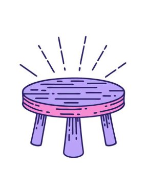 bir stil ahşap dışkısının canlandırma efektini renklendir