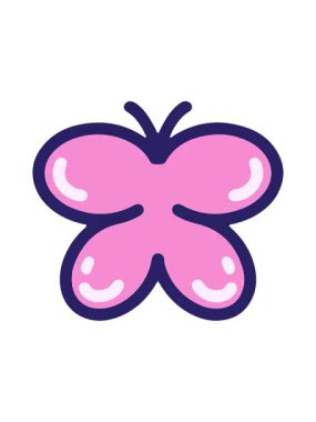 Basit ve cesur kelebek tasarımının pixelize etkisi