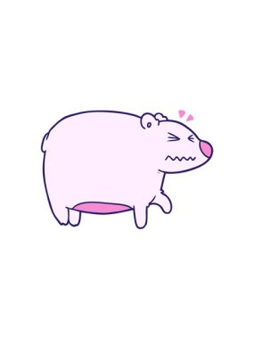 Kafası ağrıyan çizgi film ayısının hareketli animasyonu