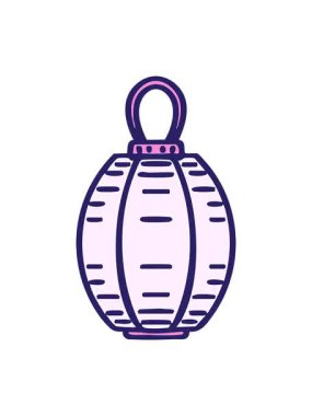 Geleneksel Japon tarzında asılı bir fenerin canlandırma efekti