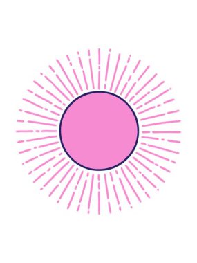 Bob ve Duraklat dövme stili bir güneş görüntüsü