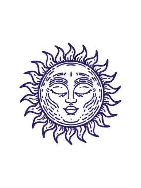 Dikkat çekici güneş dövmesi animasyonu