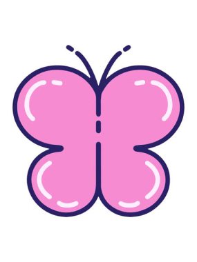 Basit resimli kelebeğin ışık efekti animasyonu