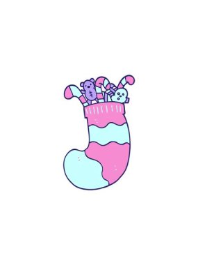 Yılbaşı çorap çizgi filminin gösterişli satış animasyonu