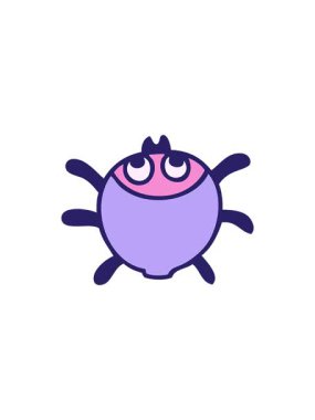 el karikatür böceğinin radyoaktif parlak animasyonu