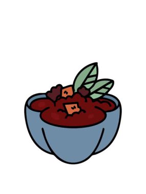 Geleneksel sıcak Brezilya feijoada yahnisinin animasyonunu genişletiyorum.