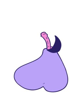 karikatür karalamalarının hareketli animasyonu sağlıklı armut