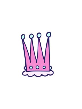 Çizgi film karalama tacının yatay titreşimli animasyonu